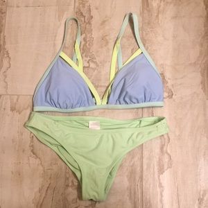 pastel colored bikini